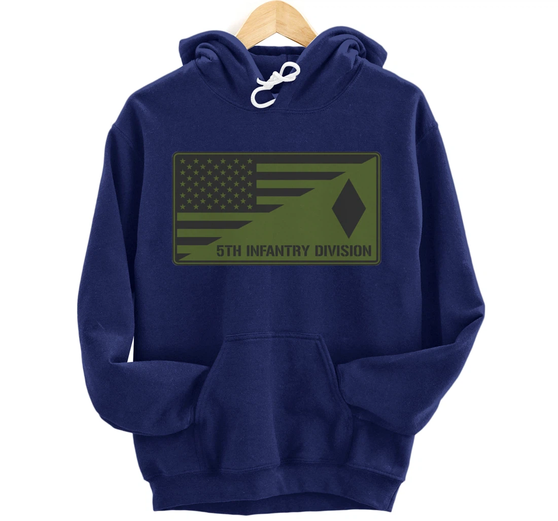 5th Infantry Division American Flag Pullover Hoodie
