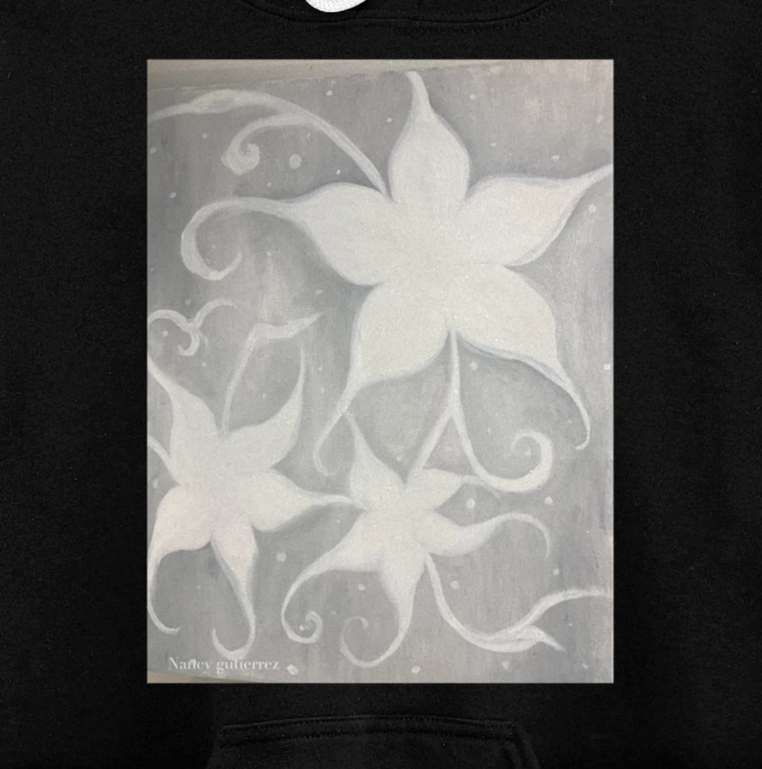 ghost flower magnolia flower Pullover Hoodie