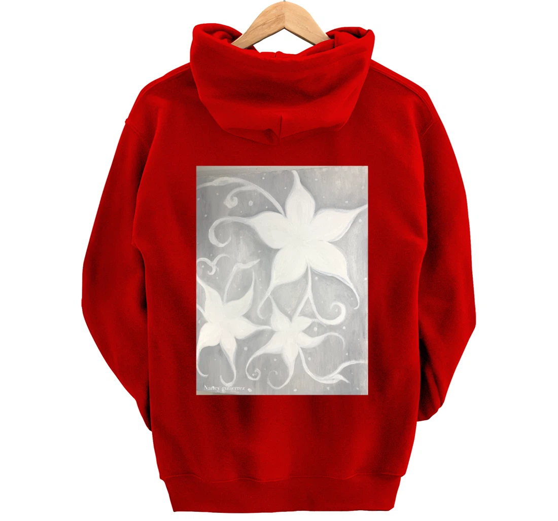 ghost flower magnolia flower Pullover Hoodie