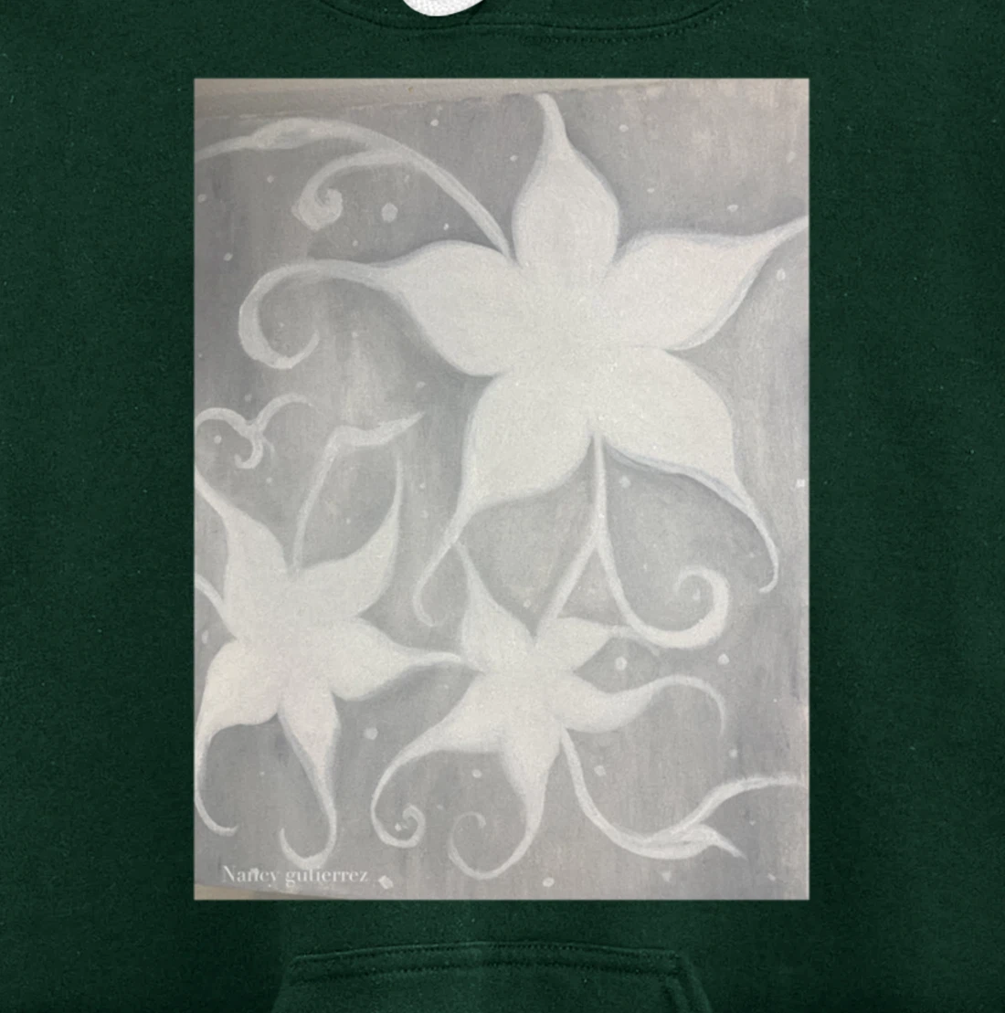 ghost flower magnolia flower Pullover Hoodie