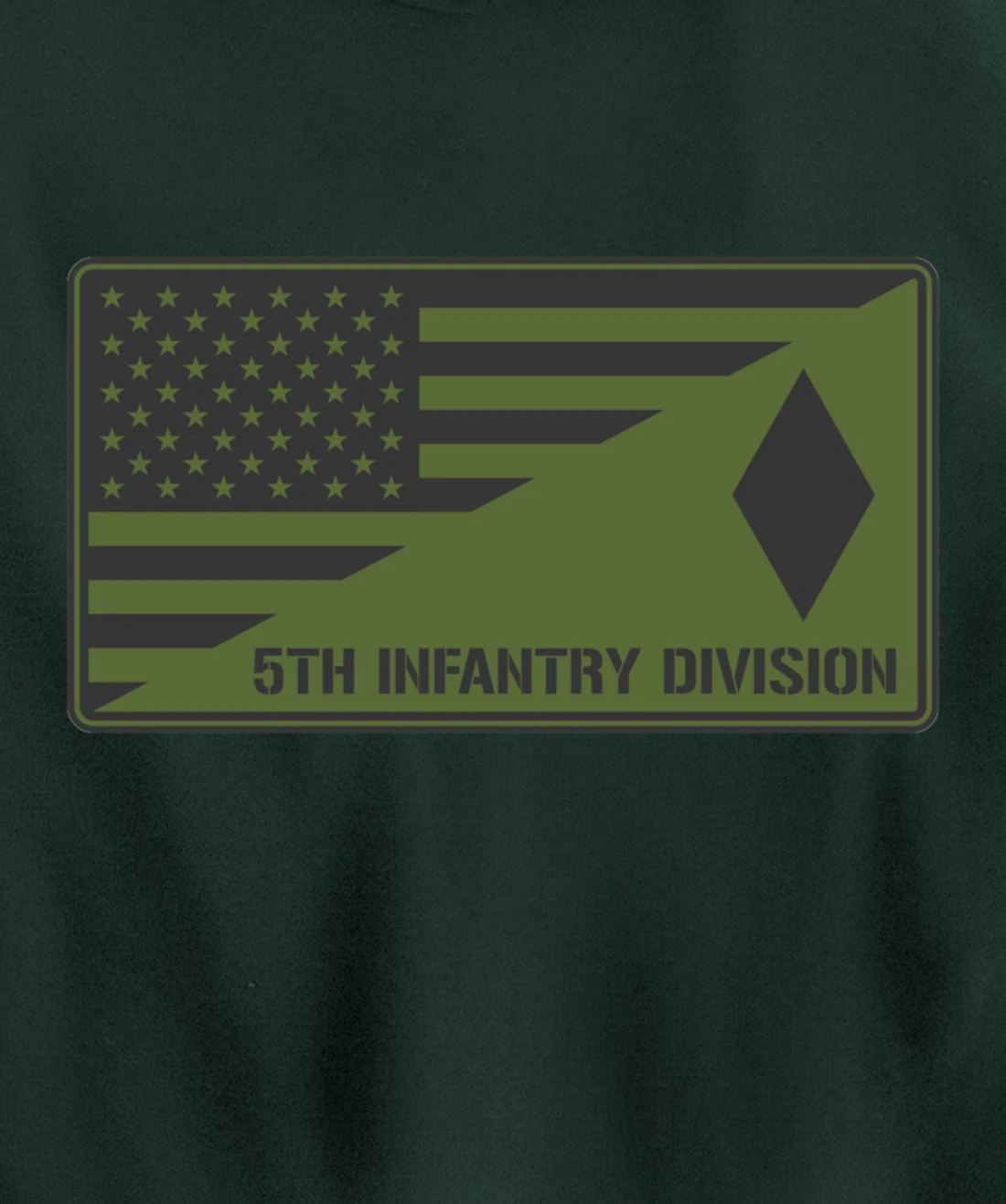 5th Infantry Division American Flag Pullover Hoodie