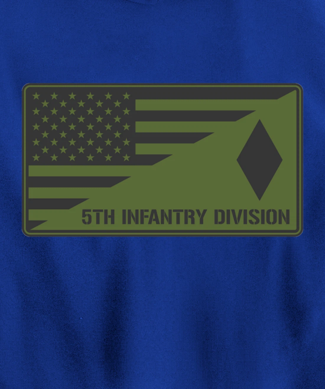5th Infantry Division American Flag Pullover Hoodie