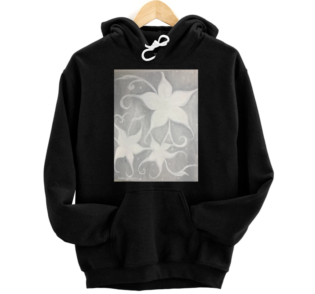 ghost flower magnolia flower Pullover Hoodie