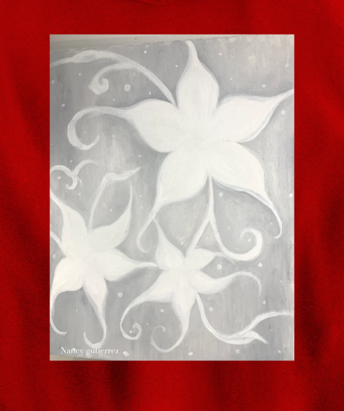 ghost flower magnolia flower Pullover Hoodie