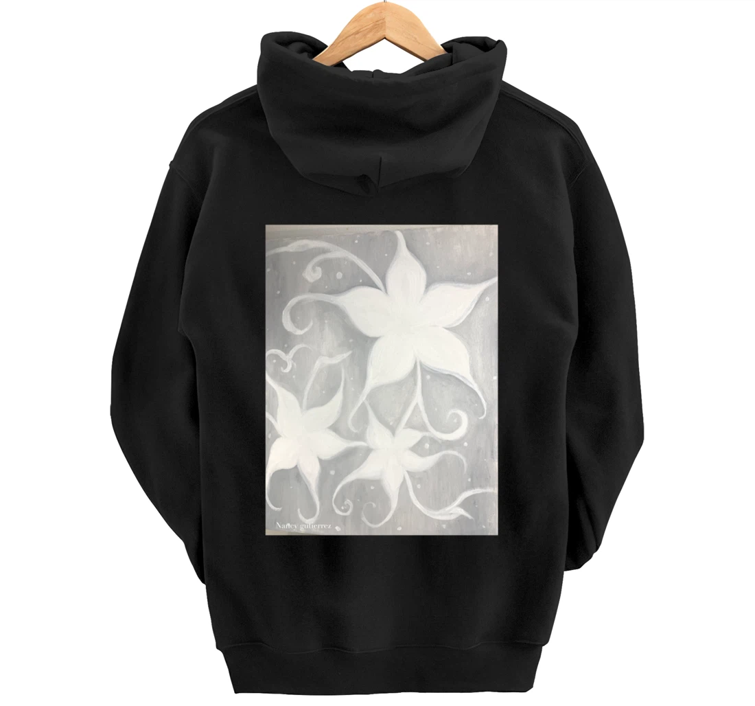 ghost flower magnolia flower Pullover Hoodie