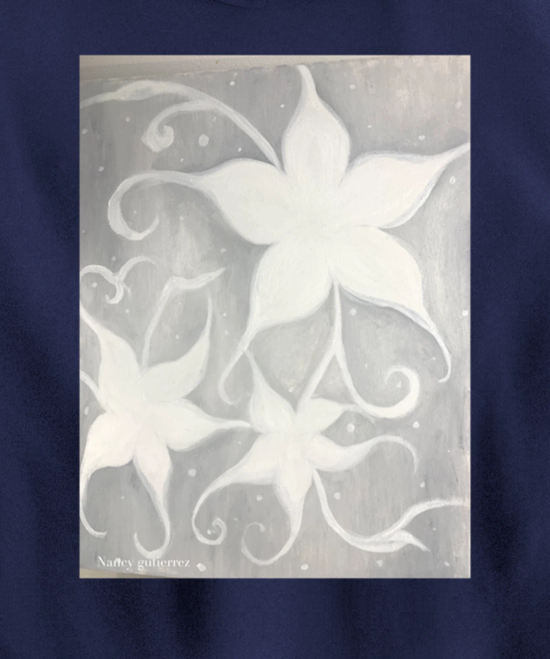 ghost flower magnolia flower Pullover Hoodie
