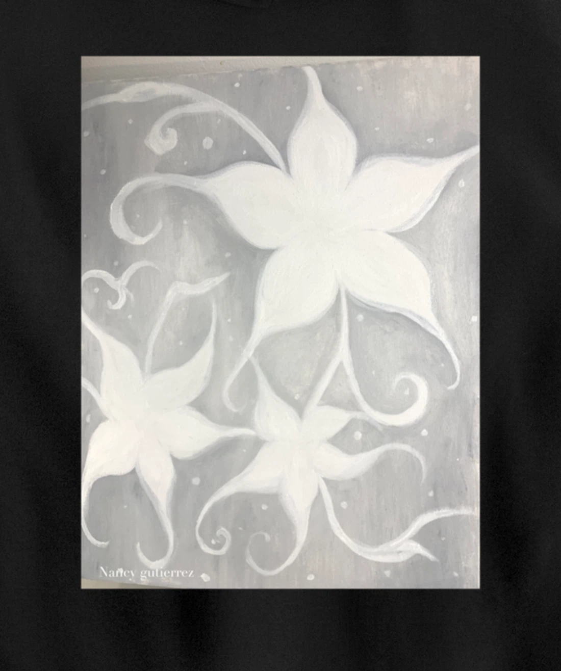 ghost flower magnolia flower Pullover Hoodie