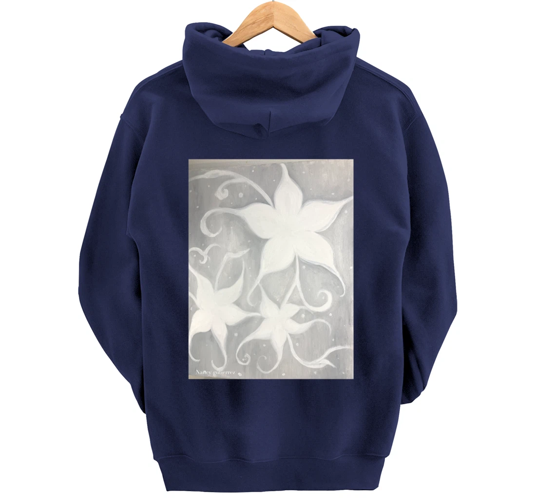 ghost flower magnolia flower Pullover Hoodie