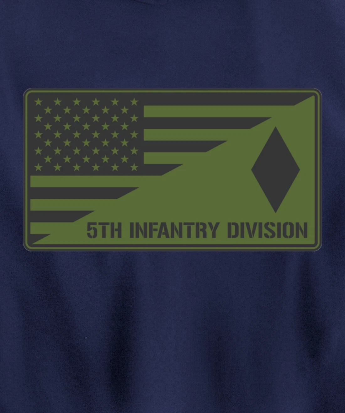 5th Infantry Division American Flag Pullover Hoodie