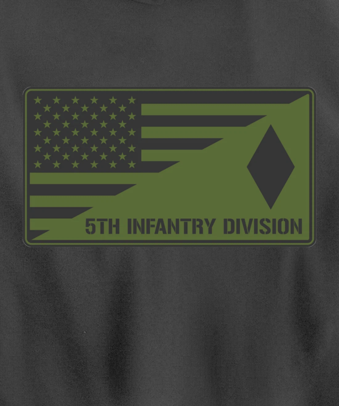 5th Infantry Division American Flag Pullover Hoodie