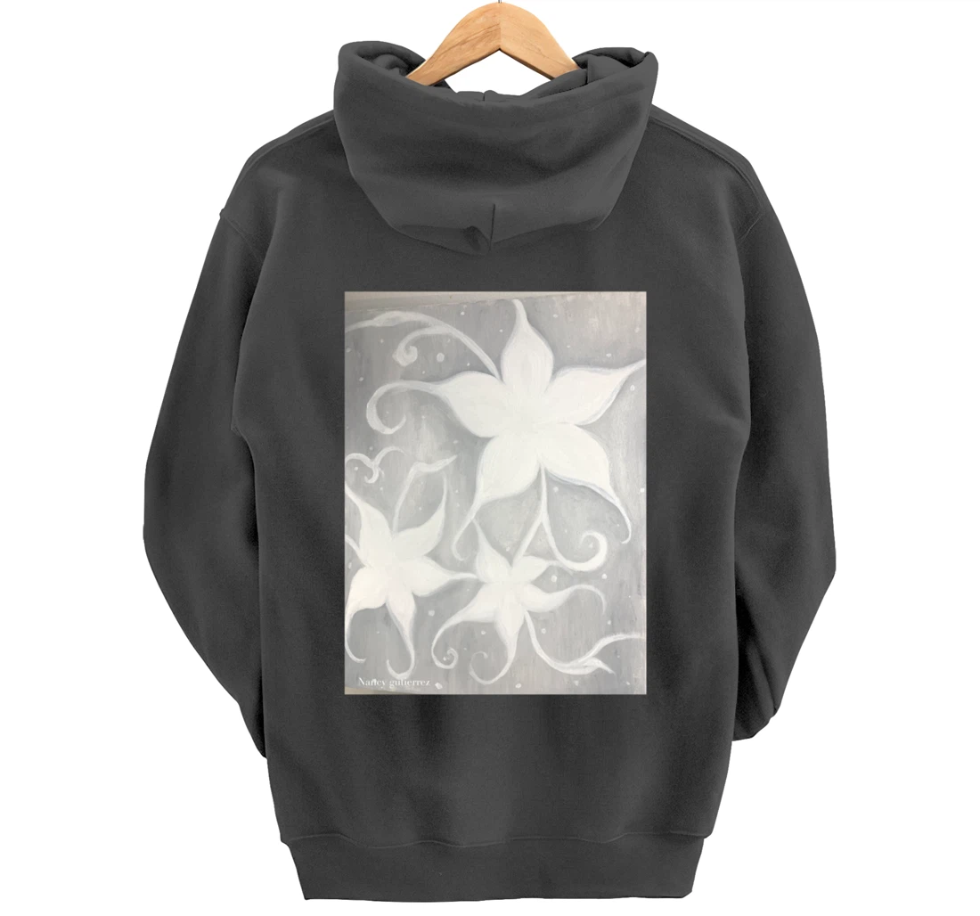ghost flower magnolia flower Pullover Hoodie