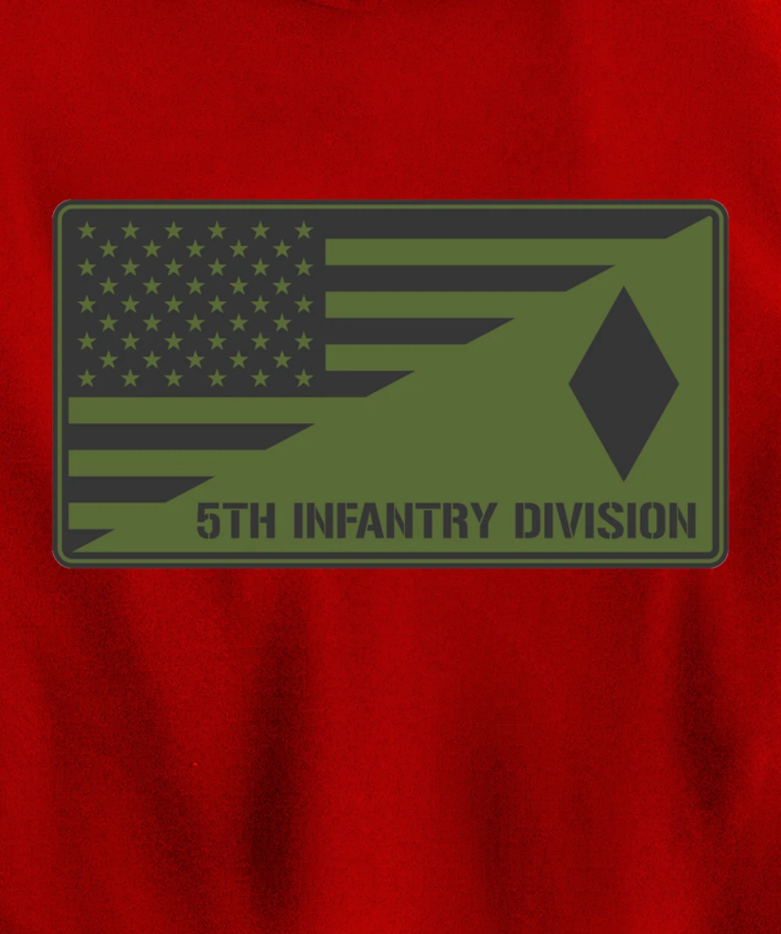 5th Infantry Division American Flag Pullover Hoodie