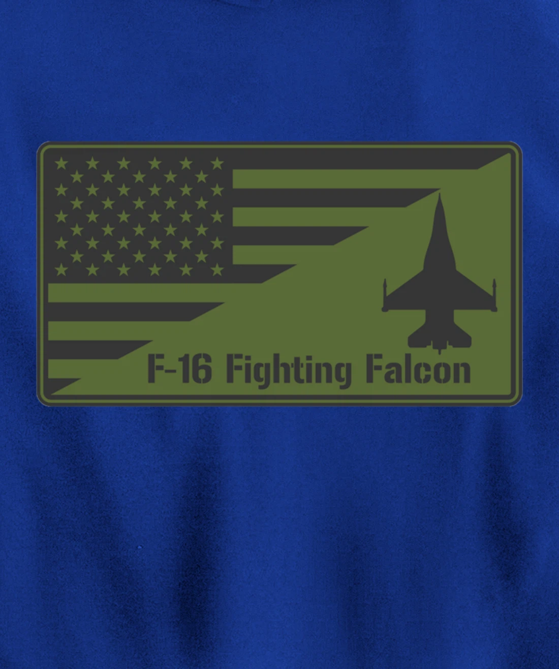 F-16 Fighting Falcon American Flag Patch Pullover Hoodie