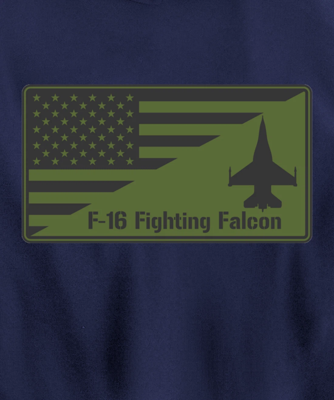F-16 Fighting Falcon American Flag Patch Pullover Hoodie