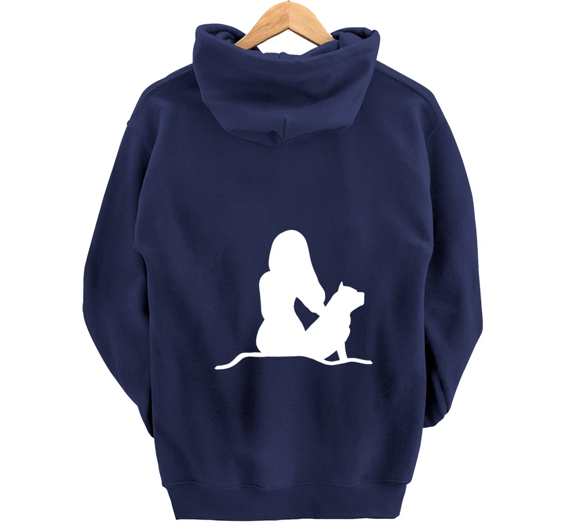 Pitbull Woman Pullover Hoodie