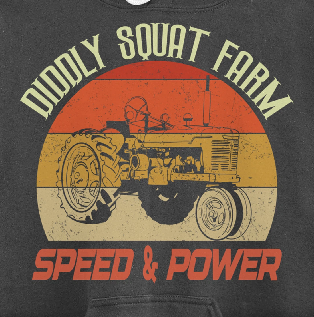 Retro vintage tractor farming farmer quote Diddly Squat Farm Pullover Hoodie
