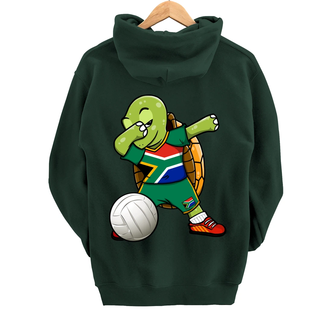 Dabbing Turtle South Africa Volleyball Fan Jersey Sport Flag Pullover Hoodie