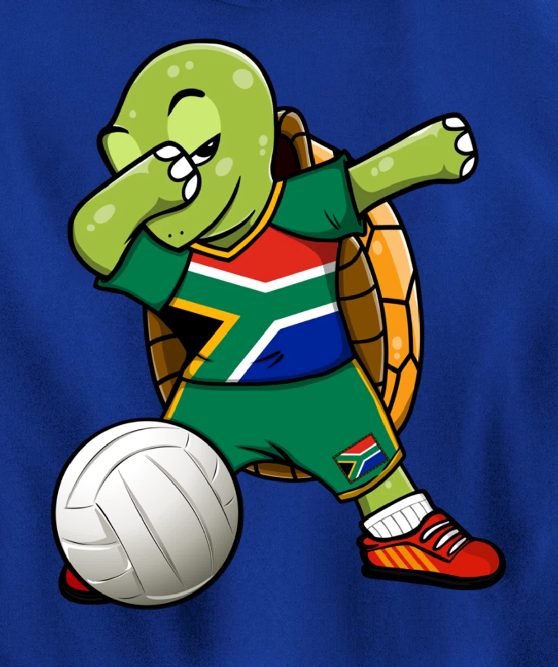Dabbing Turtle South Africa Volleyball Fan Jersey Sport Flag Pullover Hoodie