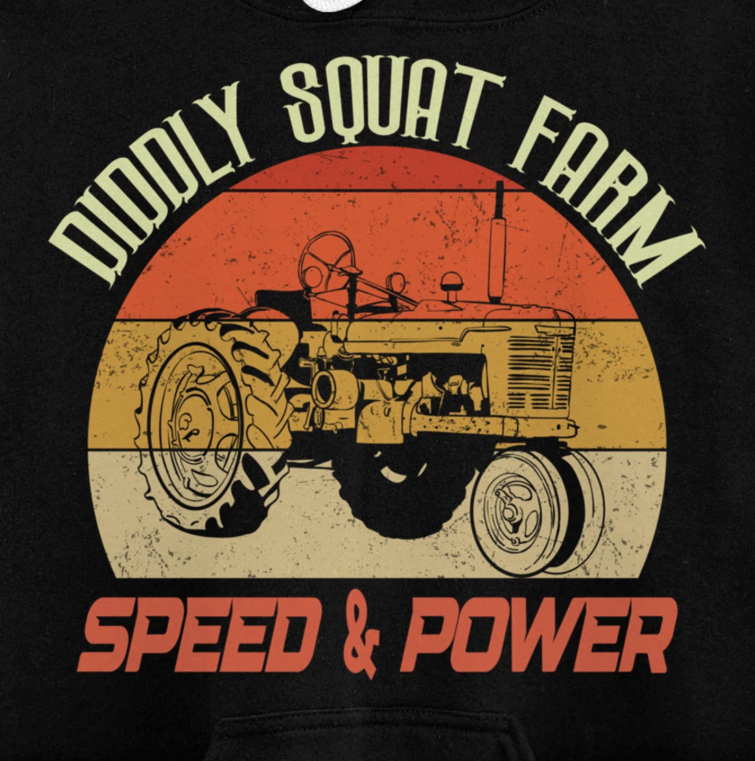 Retro vintage tractor farming farmer quote Diddly Squat Farm Pullover Hoodie