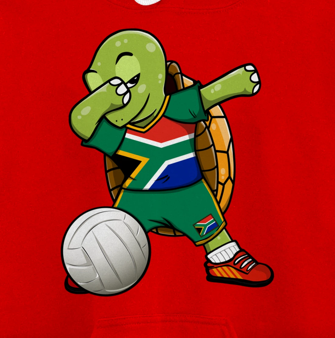 Dabbing Turtle South Africa Volleyball Fan Jersey Sport Flag Pullover Hoodie
