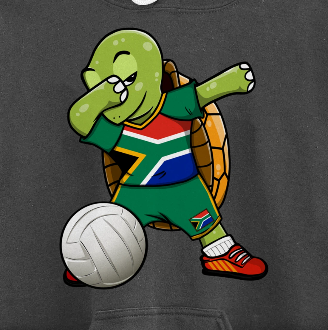 Dabbing Turtle South Africa Volleyball Fan Jersey Sport Flag Pullover Hoodie