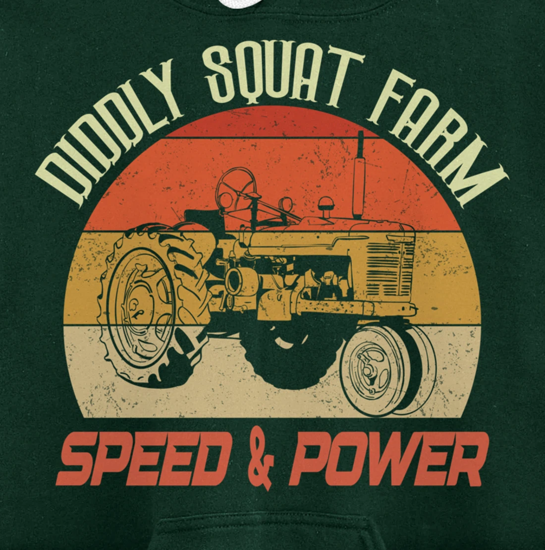 Retro vintage tractor farming farmer quote Diddly Squat Farm Pullover Hoodie
