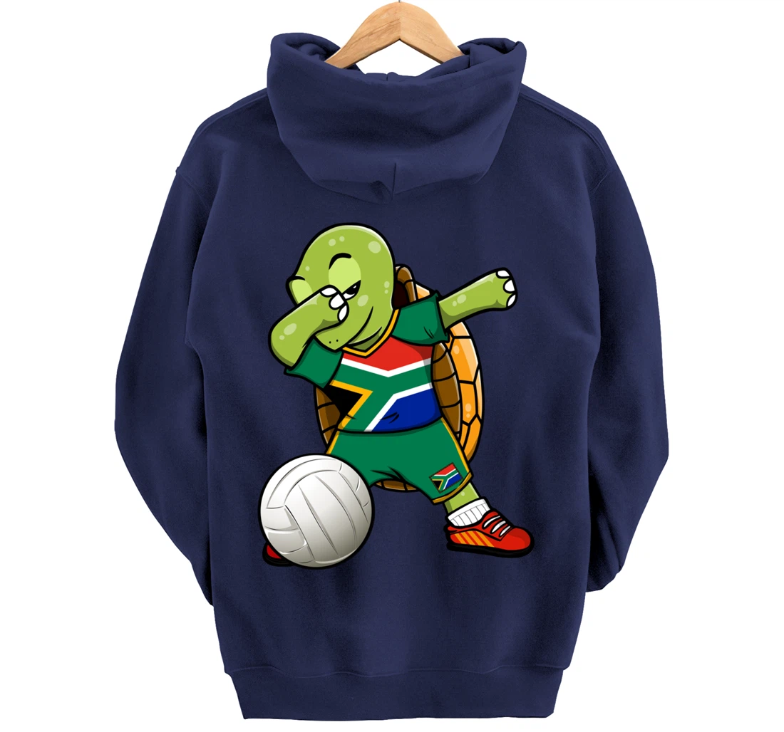 Dabbing Turtle South Africa Volleyball Fan Jersey Sport Flag Pullover Hoodie