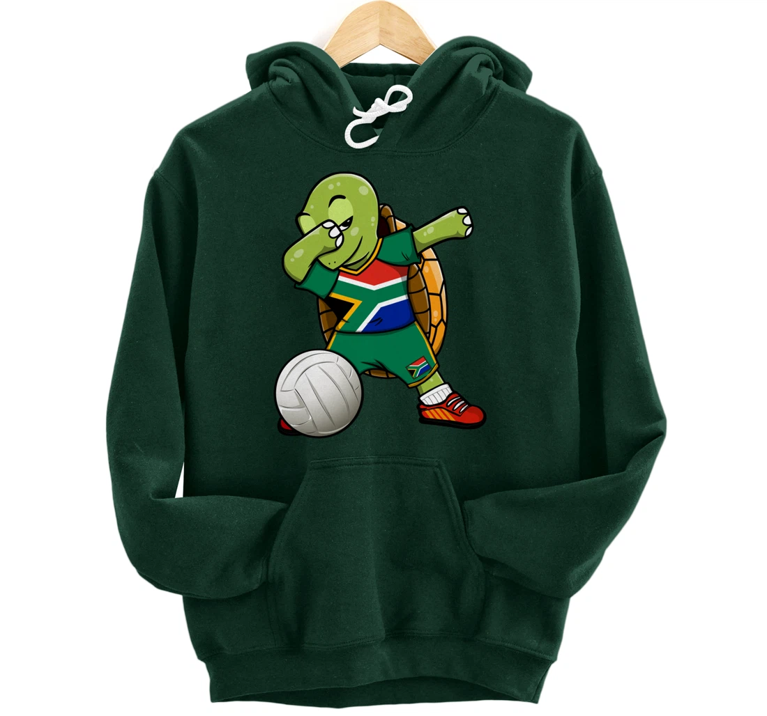 Dabbing Turtle South Africa Volleyball Fan Jersey Sport Flag Pullover Hoodie