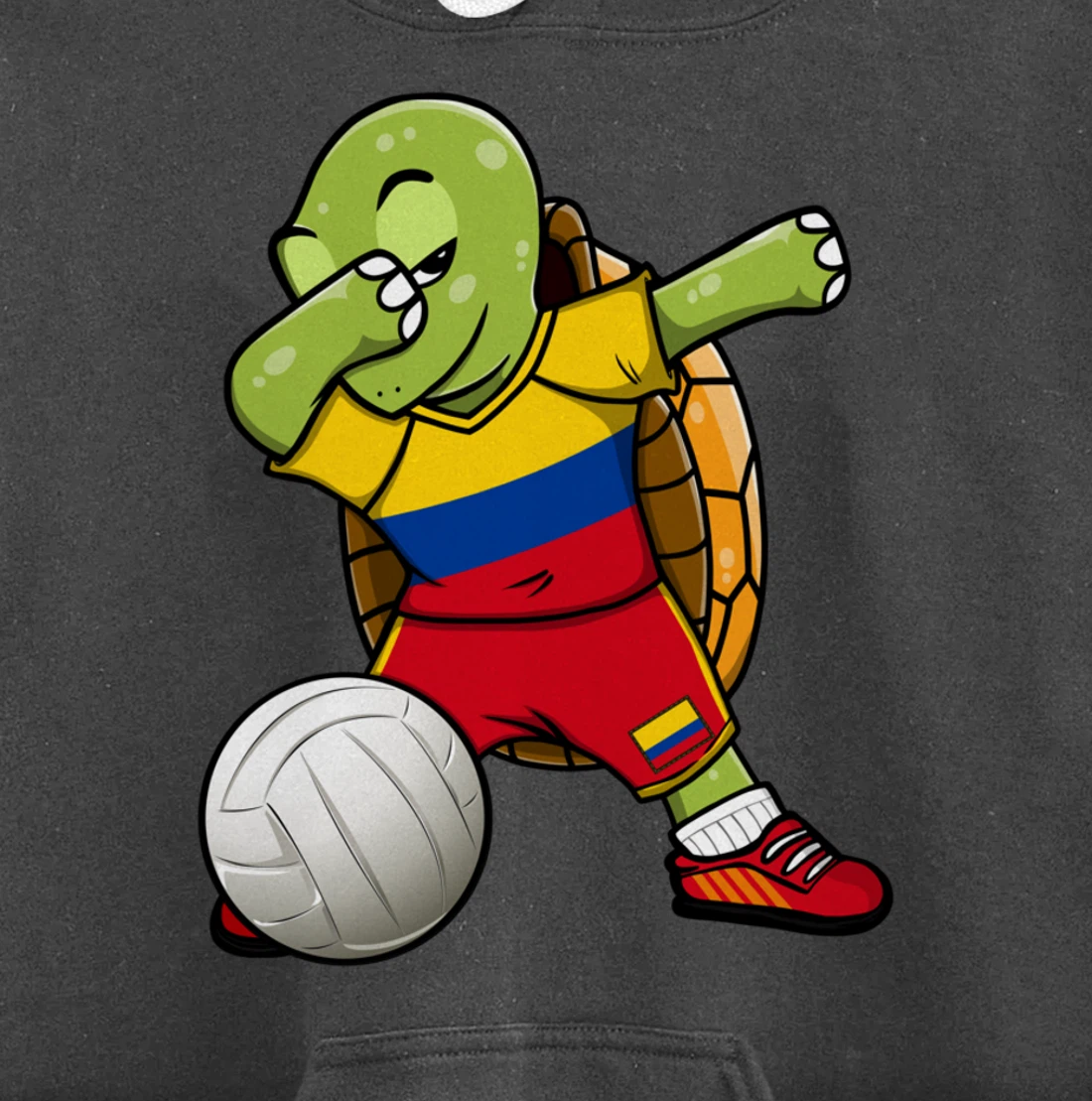 Dabbing Turtle Colombia Volleyball Fans Jersey Sport Flag Pullover Hoodie