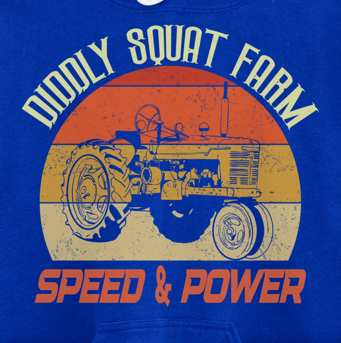 Retro vintage tractor farming farmer quote Diddly Squat Farm Pullover Hoodie