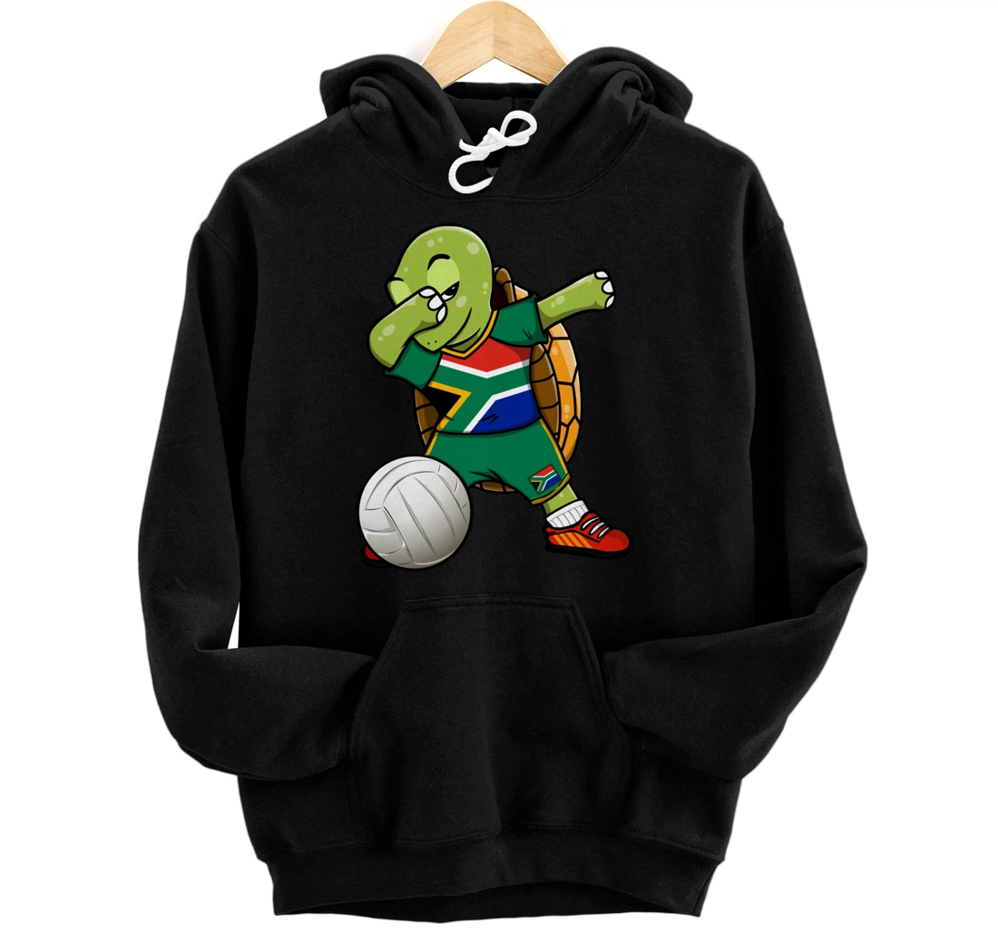Dabbing Turtle South Africa Volleyball Fan Jersey Sport Flag Pullover Hoodie