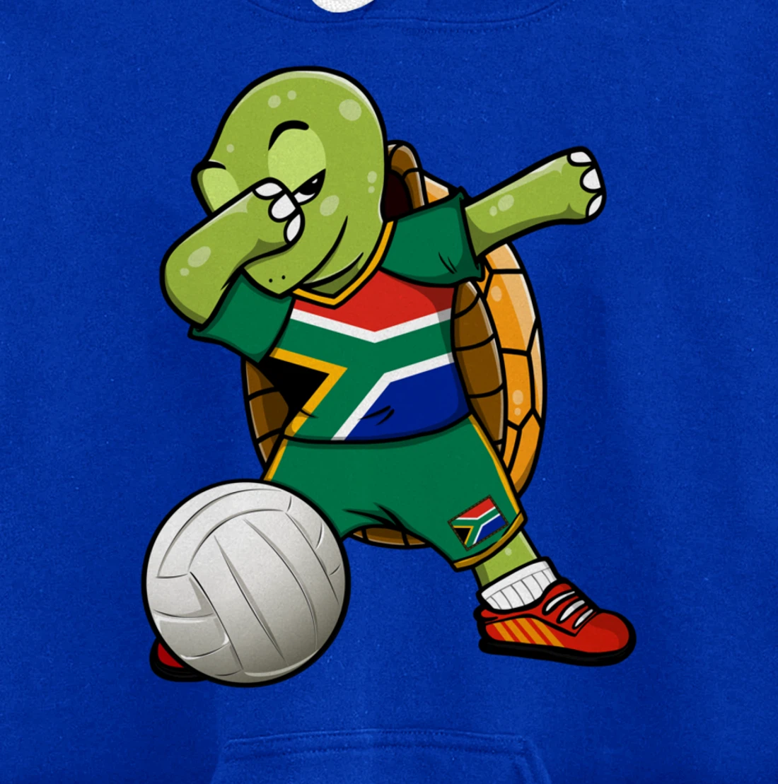 Dabbing Turtle South Africa Volleyball Fan Jersey Sport Flag Pullover Hoodie