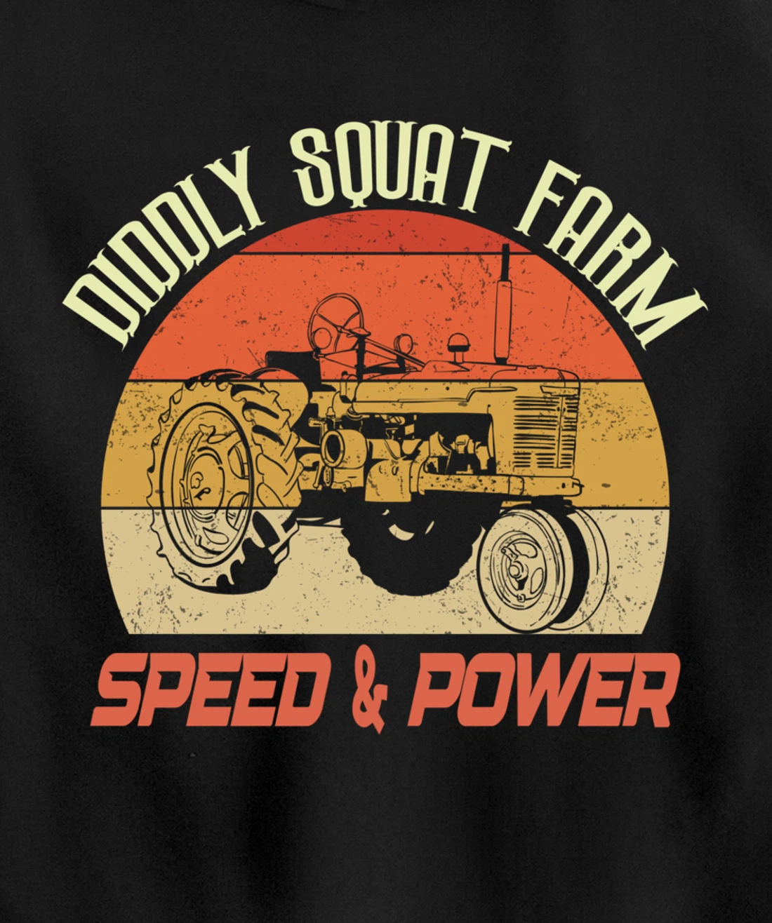 Retro vintage tractor farming farmer quote Diddly Squat Farm Pullover Hoodie