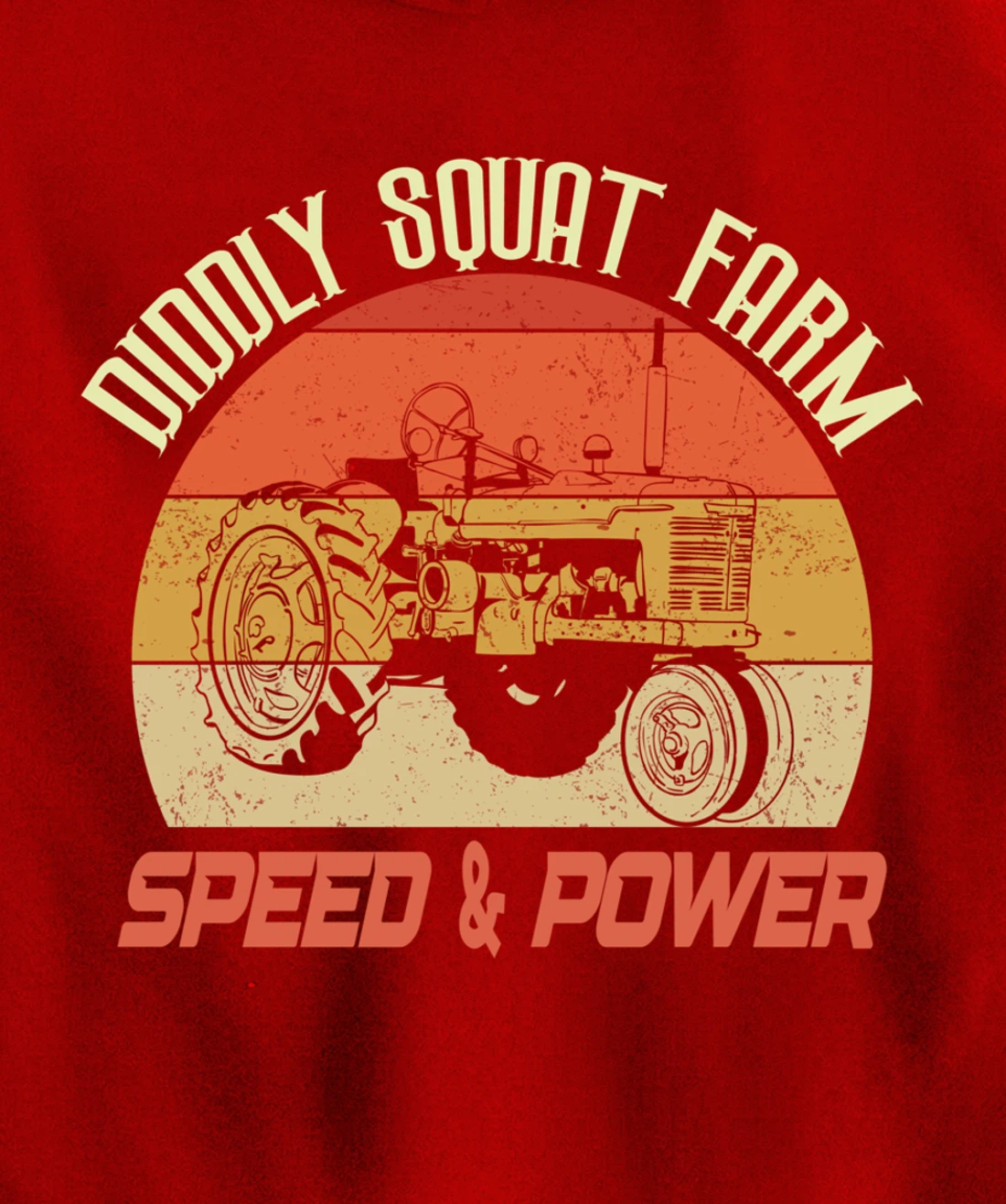 Retro vintage tractor farming farmer quote Diddly Squat Farm Pullover Hoodie