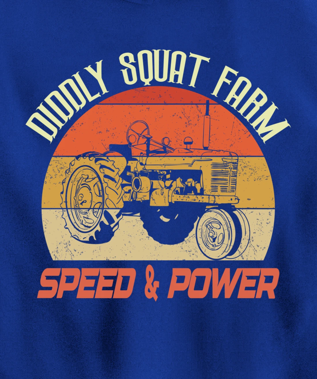 Retro vintage tractor farming farmer quote Diddly Squat Farm Pullover Hoodie