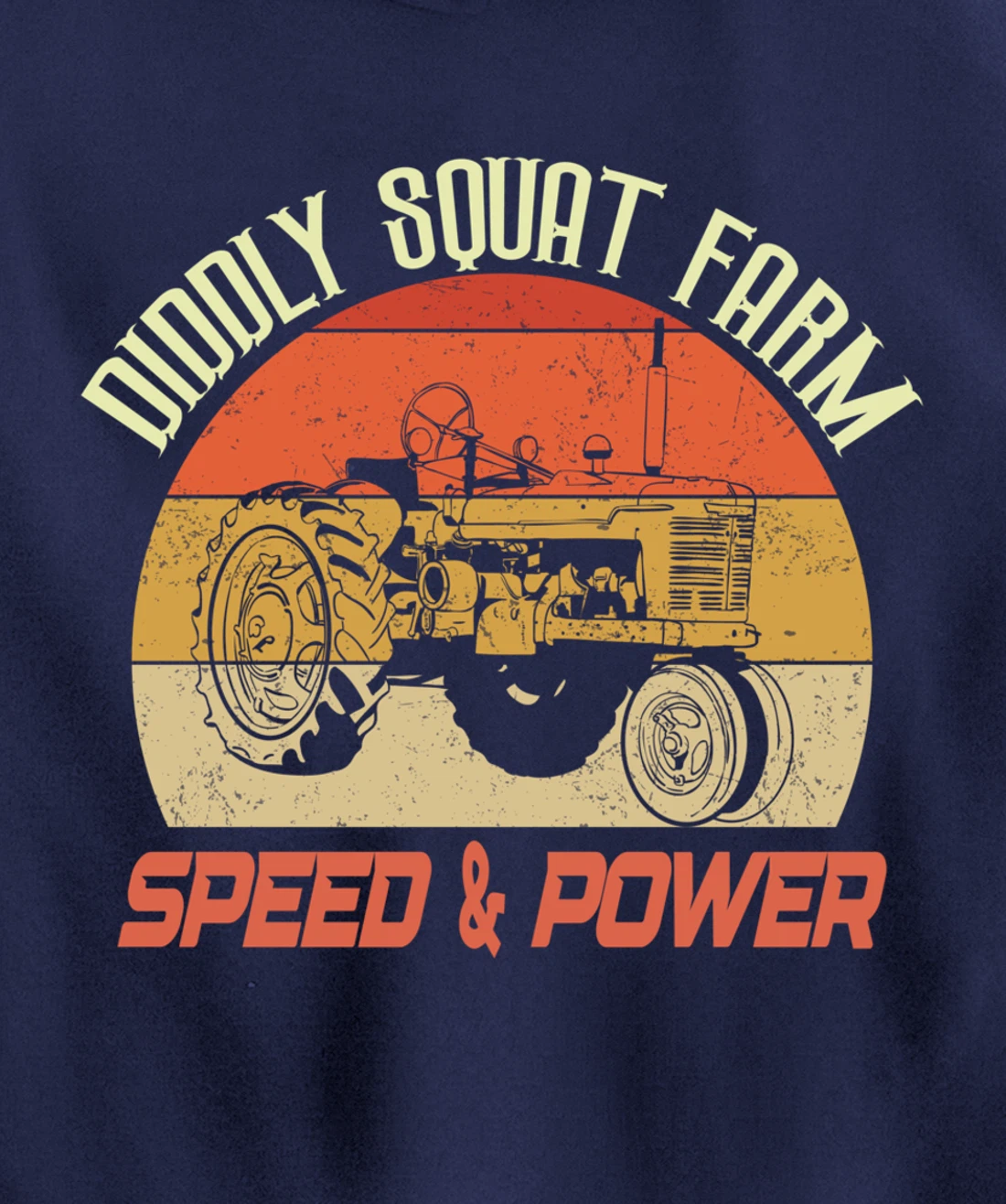 Retro vintage tractor farming farmer quote Diddly Squat Farm Pullover Hoodie