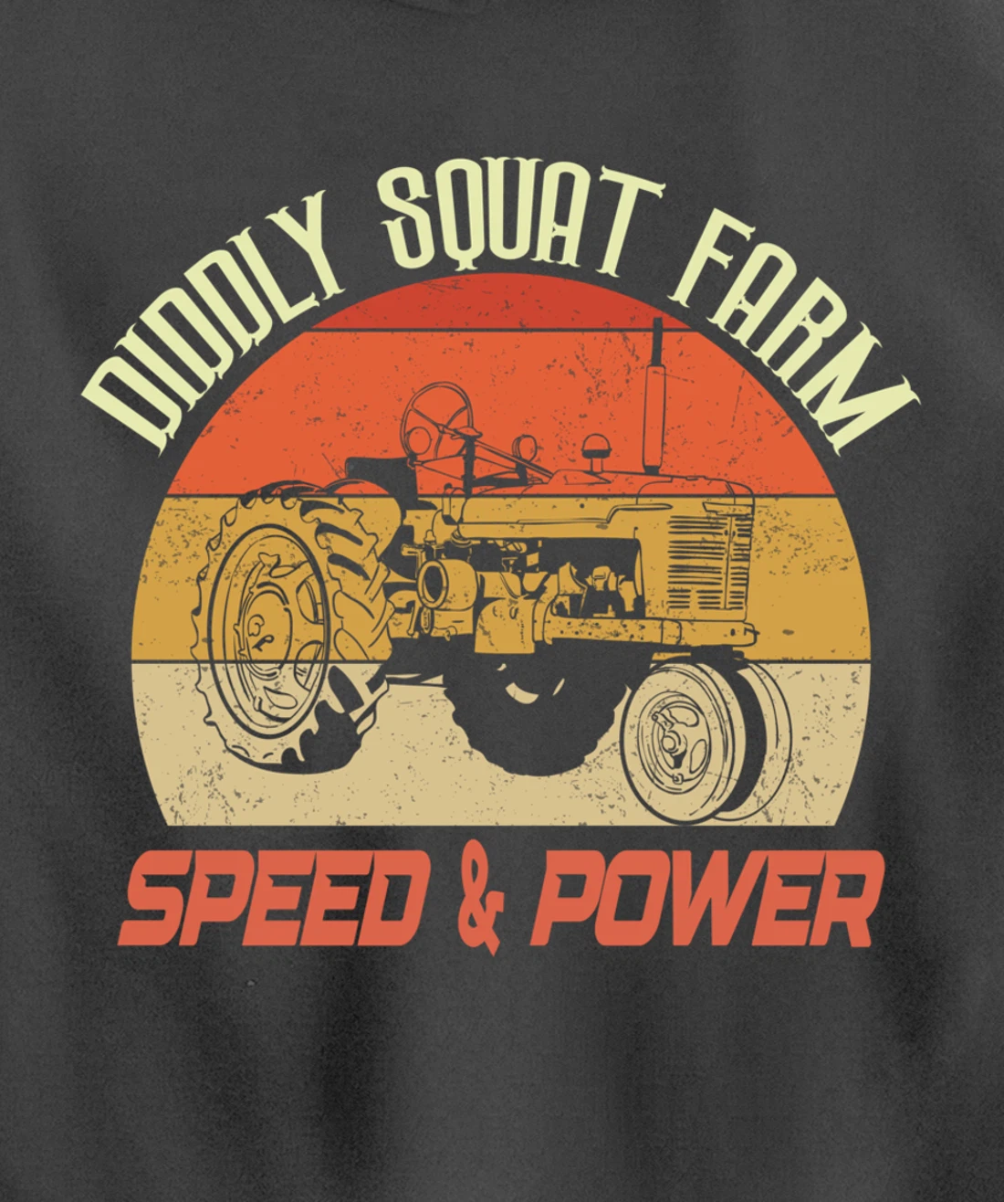 Retro vintage tractor farming farmer quote Diddly Squat Farm Pullover Hoodie