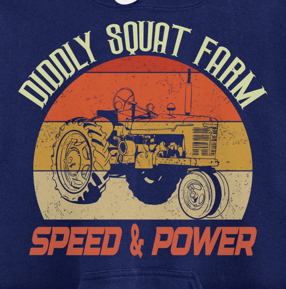 Retro vintage tractor farming farmer quote Diddly Squat Farm Pullover Hoodie