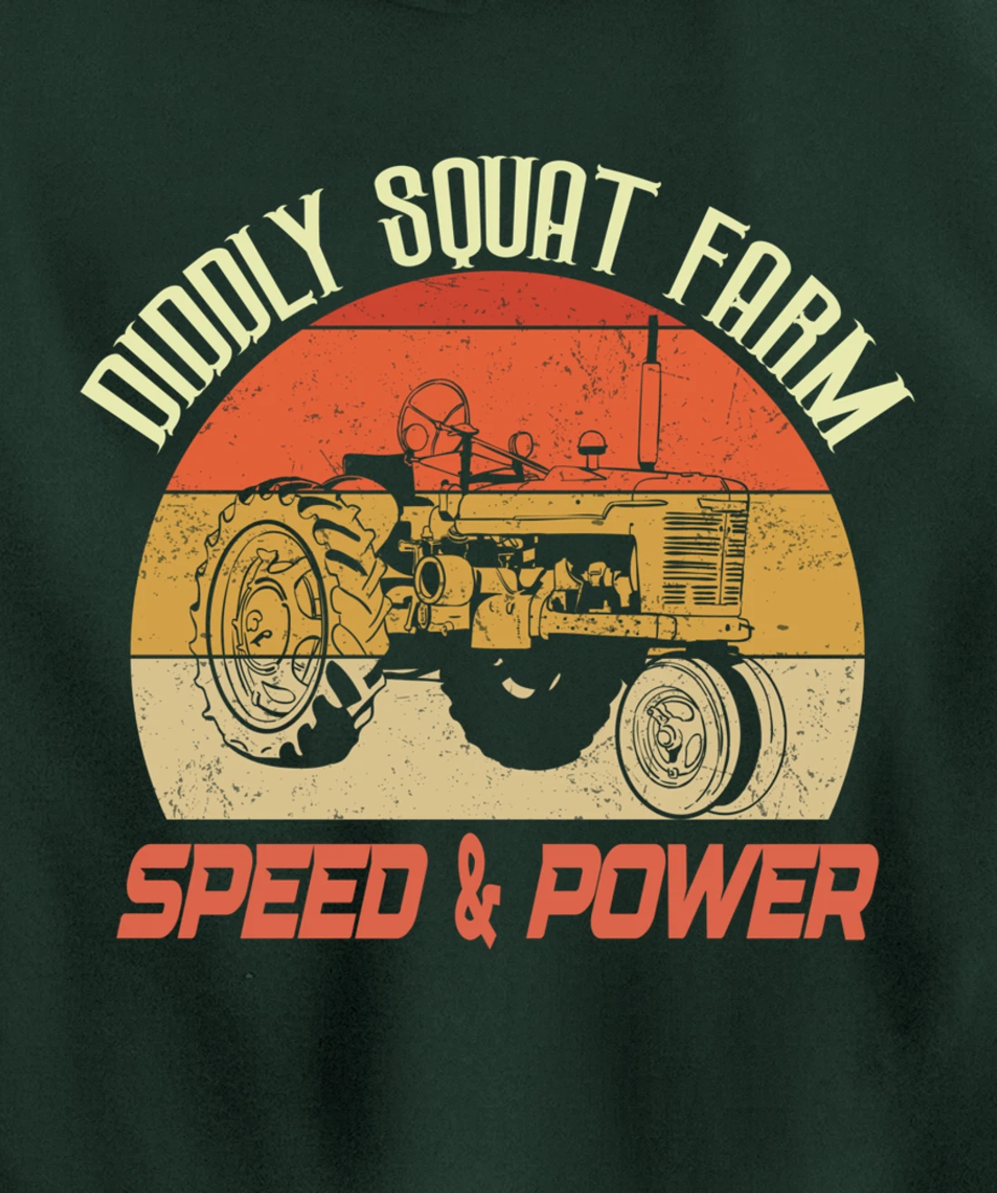 Retro vintage tractor farming farmer quote Diddly Squat Farm Pullover Hoodie