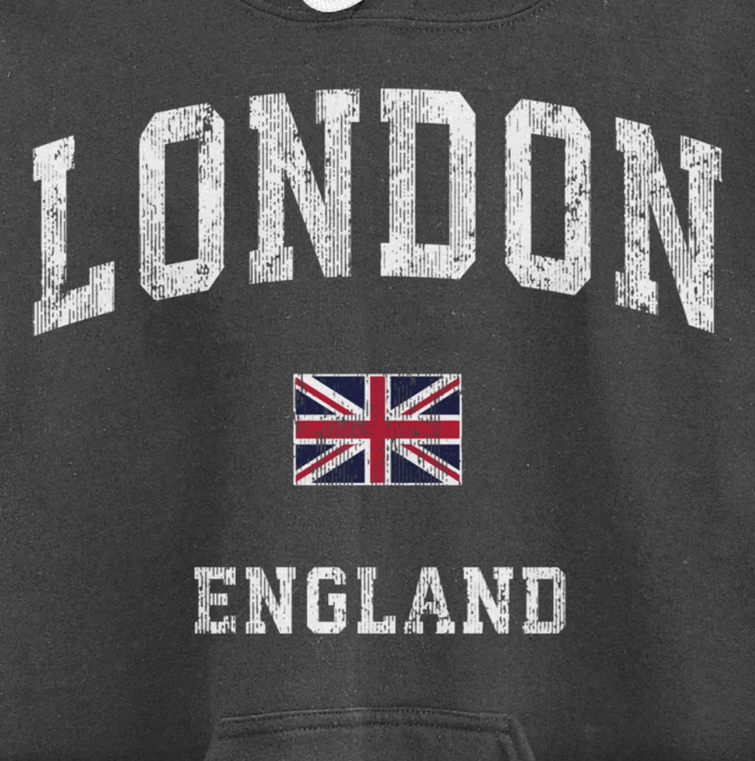 London England Vintage Athletic Sports Design Pullover Hoodie