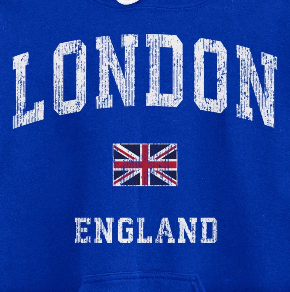 London England Vintage Athletic Sports Design Pullover Hoodie