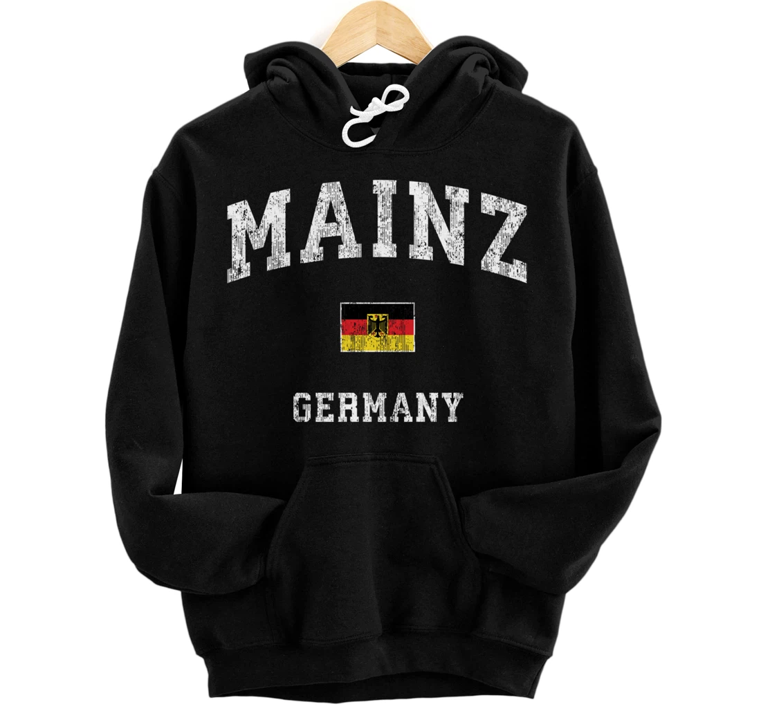 Mainz Germany Vintage Athletic Sports Design Pullover Hoodie