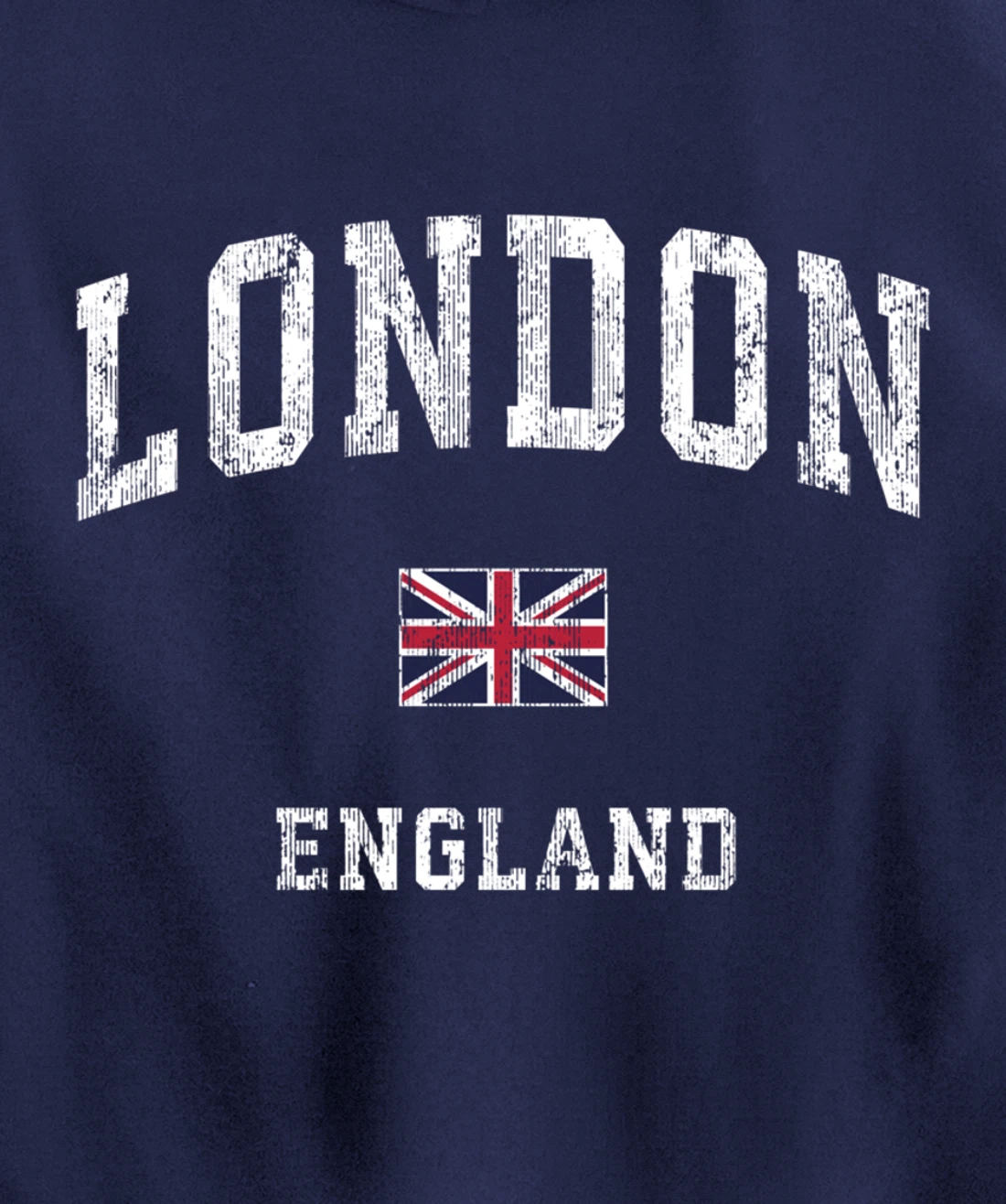 London England Vintage Athletic Sports Design Pullover Hoodie