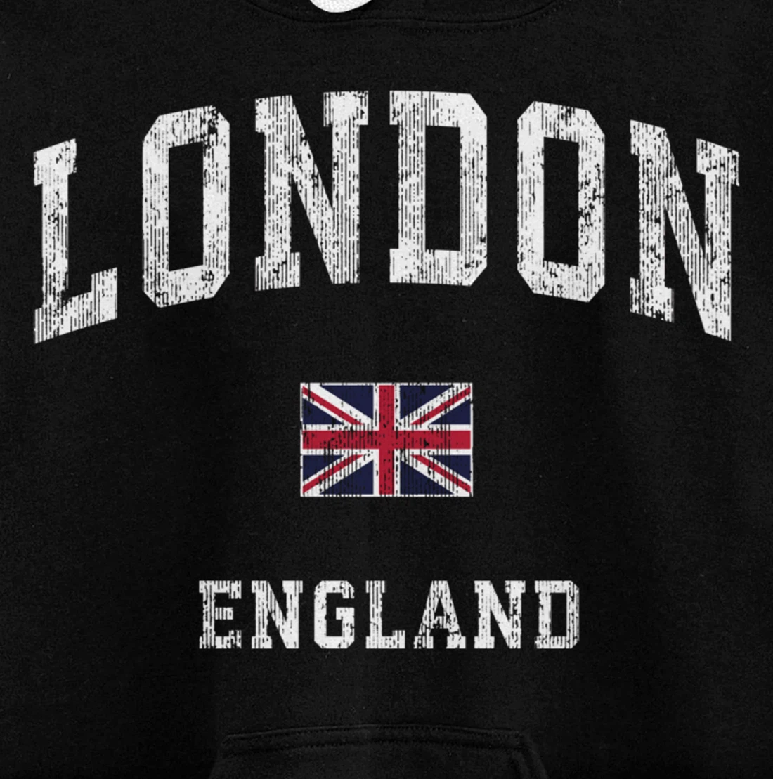 London England Vintage Athletic Sports Design Pullover Hoodie