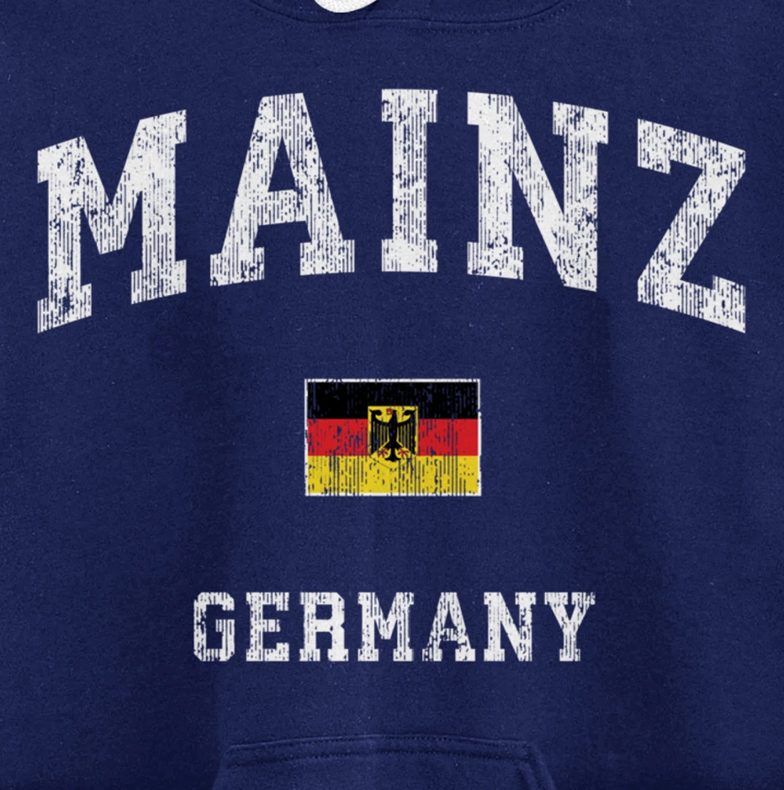 Mainz Germany Vintage Athletic Sports Design Pullover Hoodie