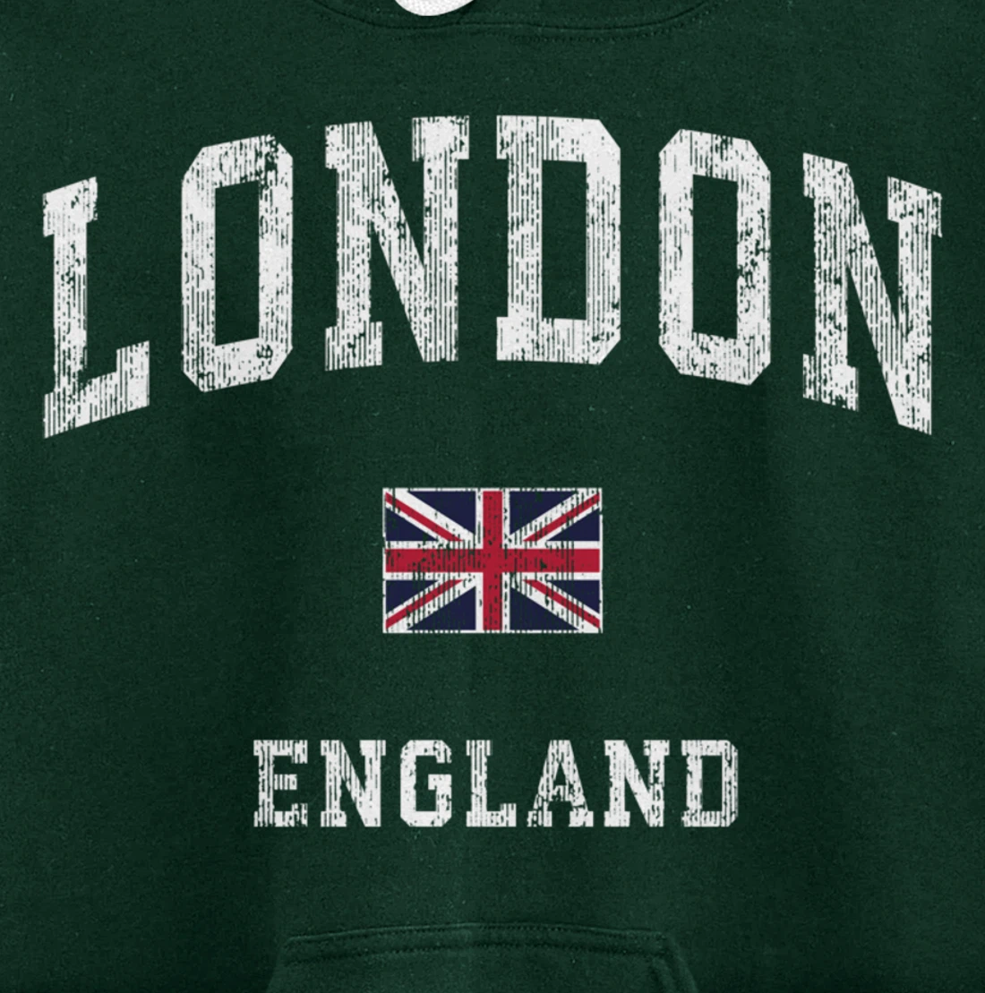 London England Vintage Athletic Sports Design Pullover Hoodie