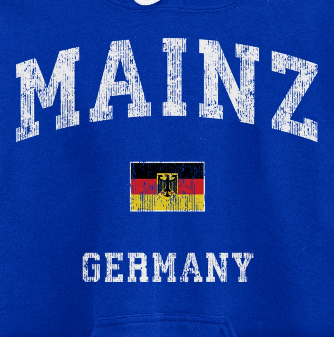 Mainz Germany Vintage Athletic Sports Design Pullover Hoodie