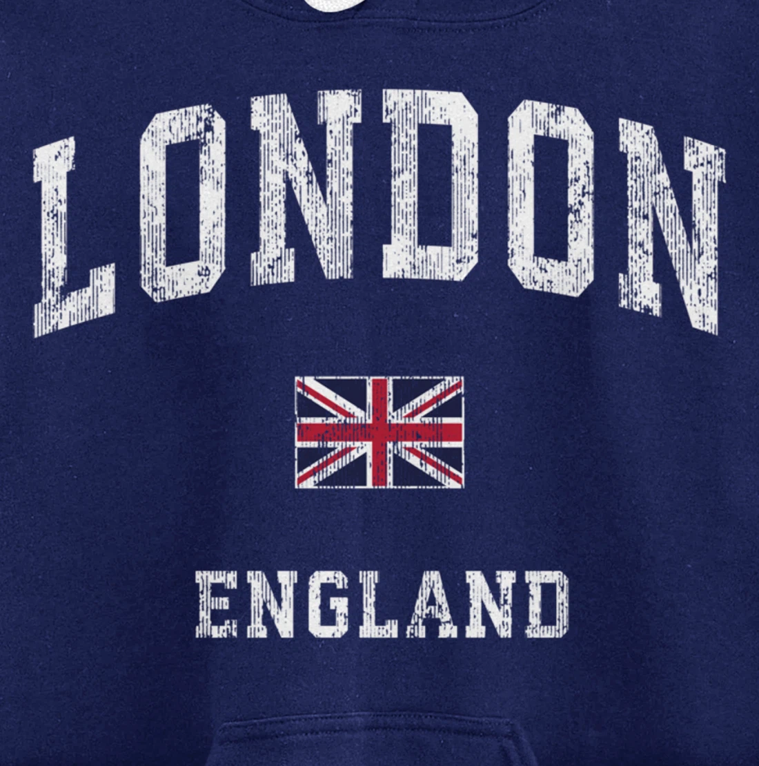 London England Vintage Athletic Sports Design Pullover Hoodie
