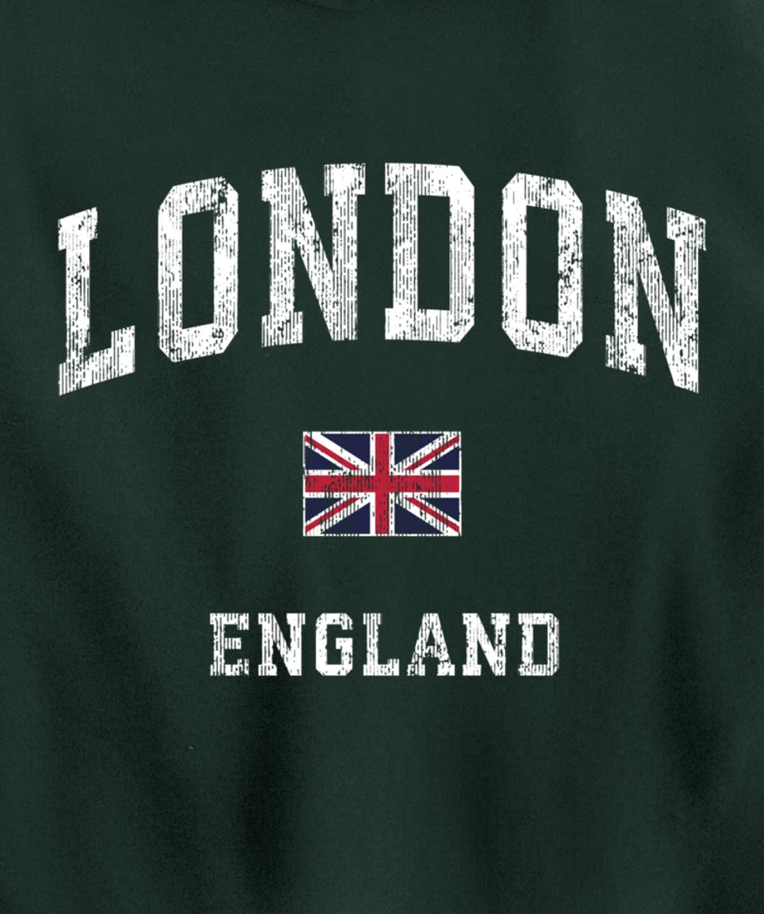 London England Vintage Athletic Sports Design Pullover Hoodie