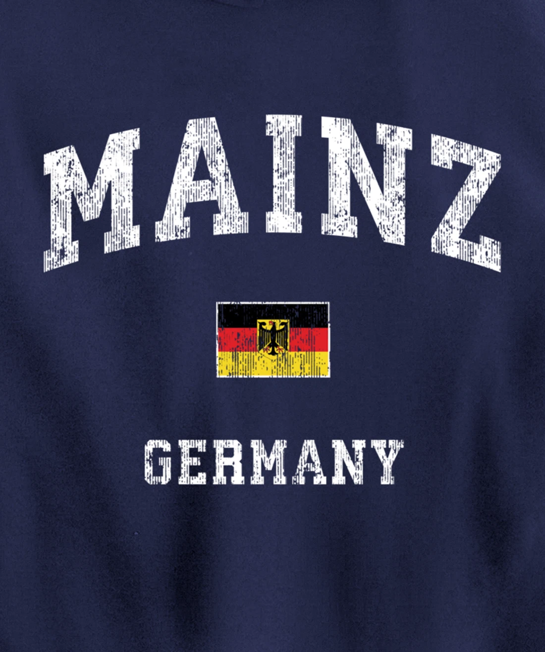 Mainz Germany Vintage Athletic Sports Design Pullover Hoodie
